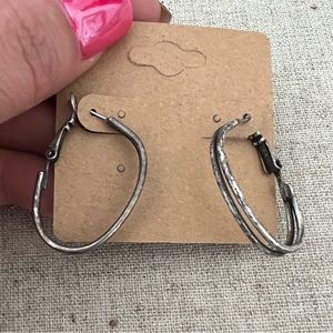 #152 Antiqued Silver Earrings